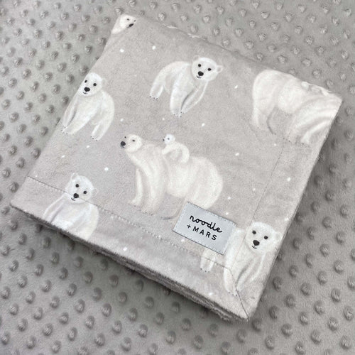 grey polar bear dog blanket