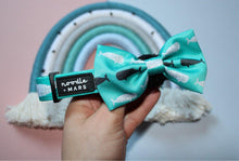 Load image into Gallery viewer, whale print dog collar and dog bow tie
